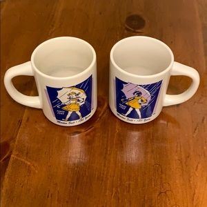 2 Morton Salt girl mugs